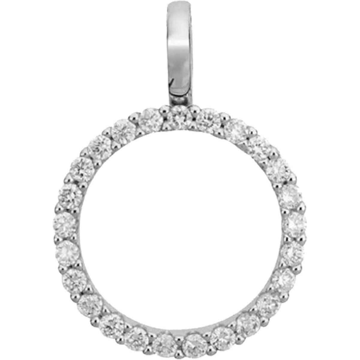 Kreisanhänger mit synthetischen Diamanten