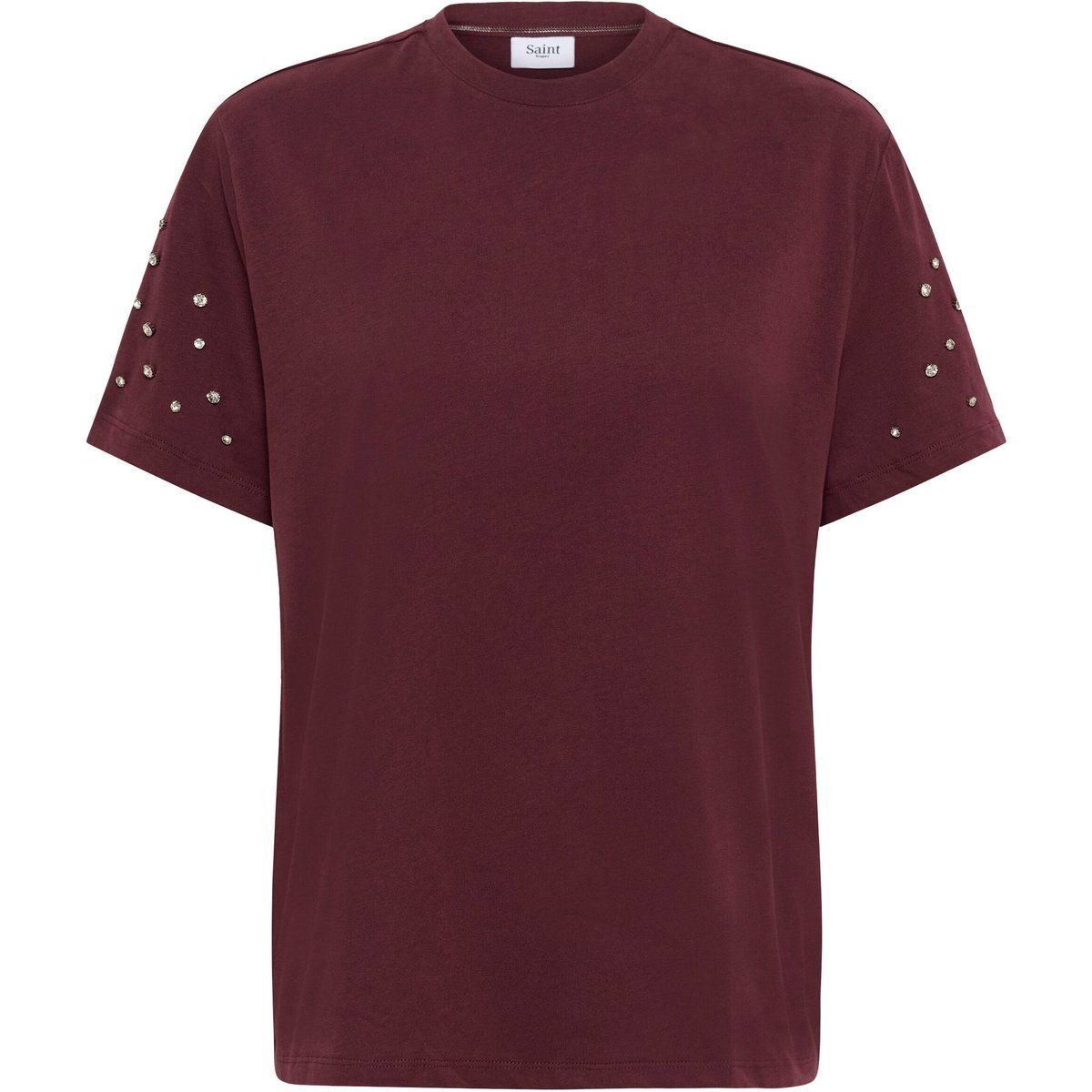 Oversized T-Shirt mit Strass-Verzierungen