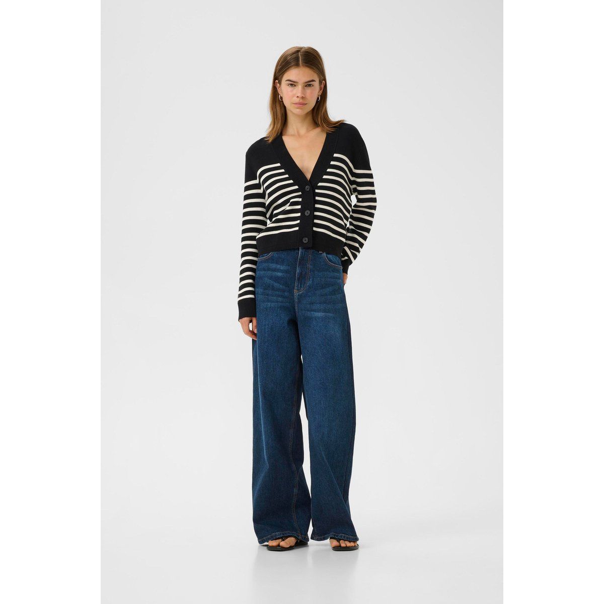 High-Waist Jeans mit weitem Bein
