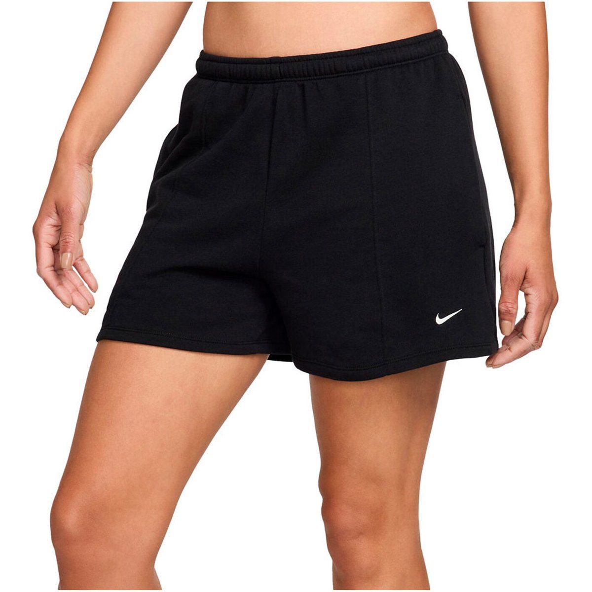 Mittelhoch geschnittene French-Terry-Shorts