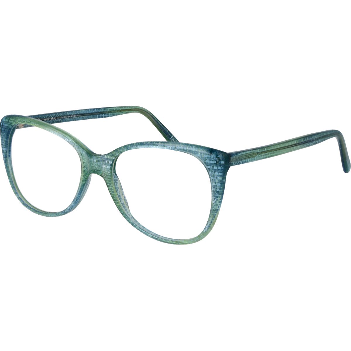 Gemusterte Cat-Eye Brillenfassung