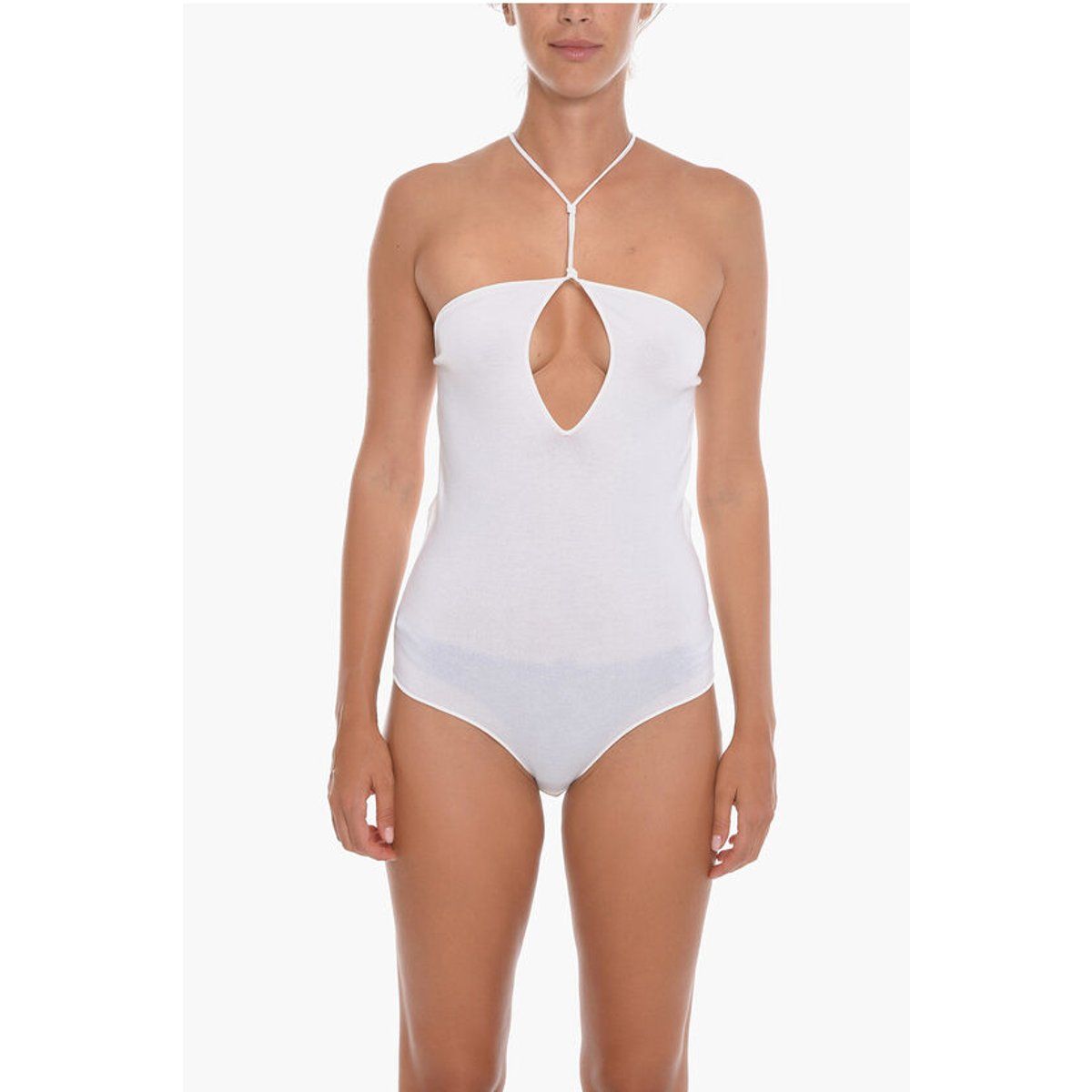 Rückenfreier Strick-Bodysuit mit Neckholder