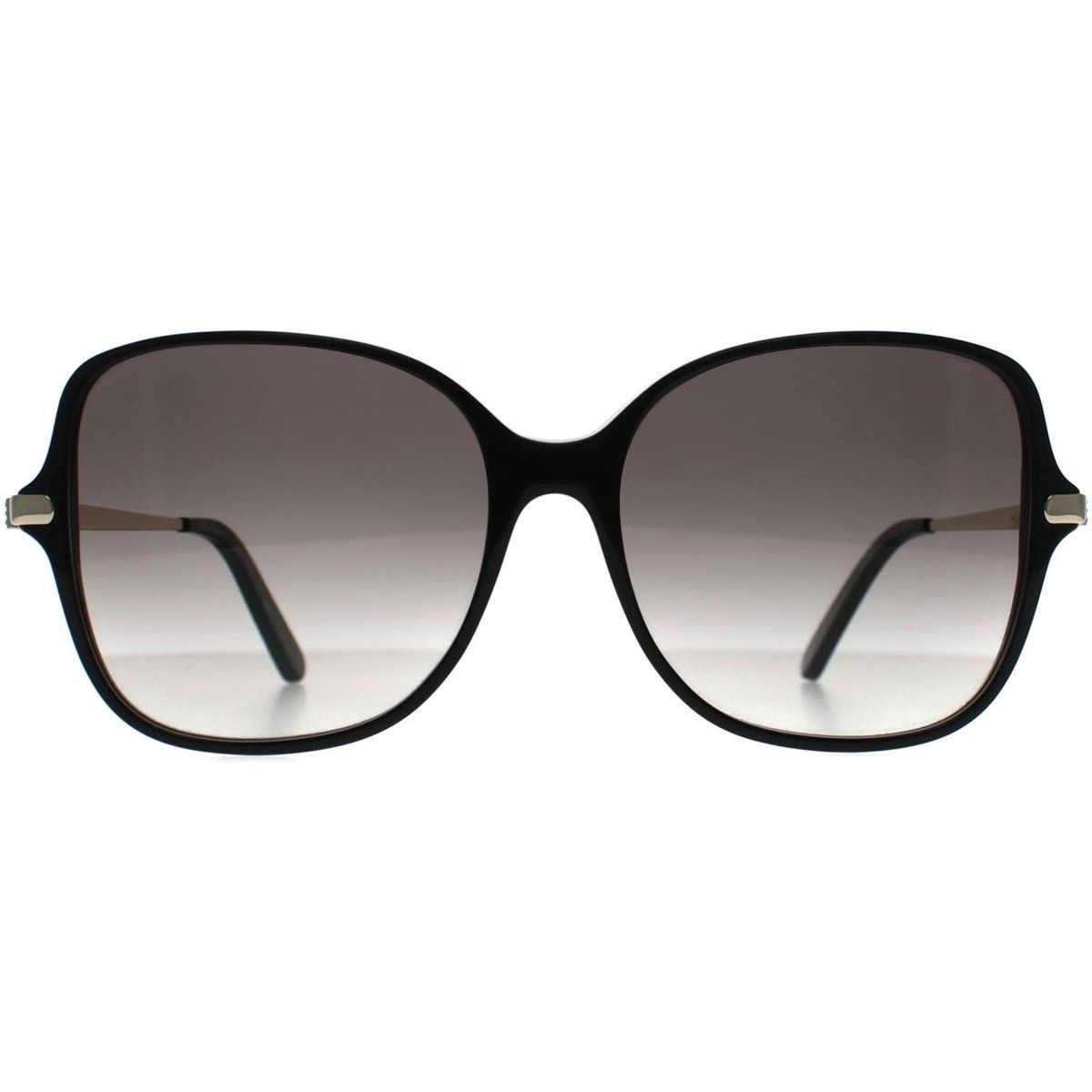 Übergroße quadratische Sonnenbrille mit verzierten Bügeln