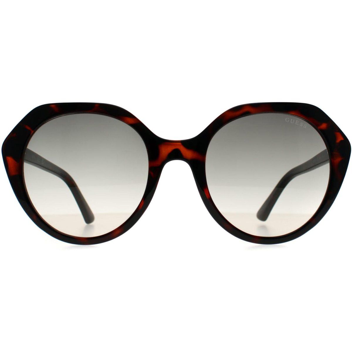 Übergroße Hexagonale Schildpatt-Sonnenbrille