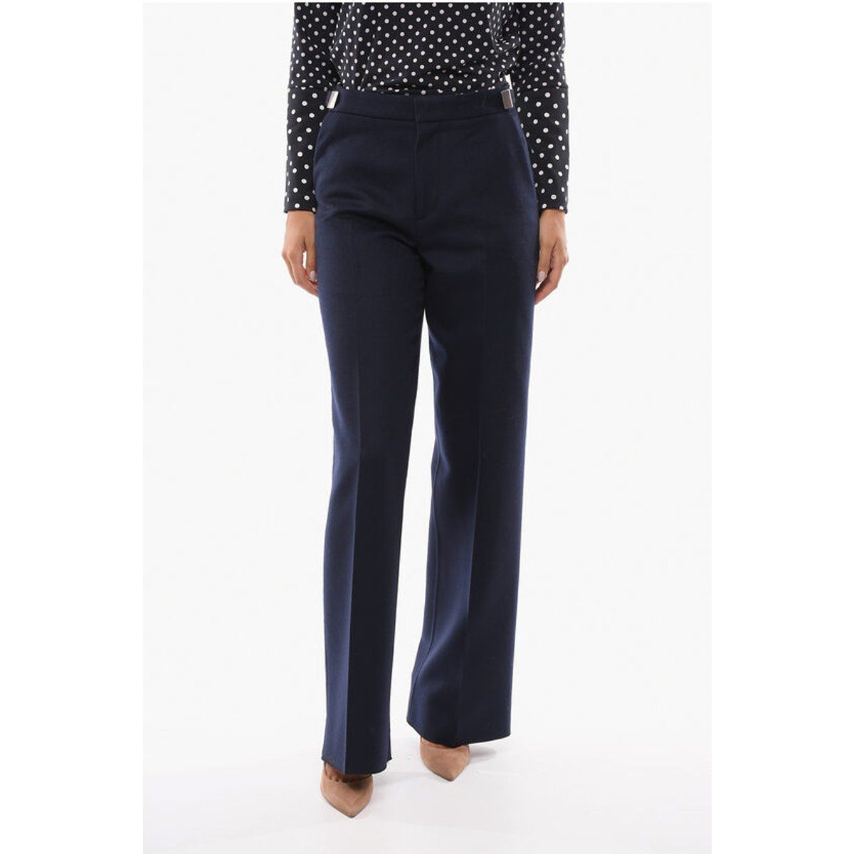 Klassische Wollhose mit geradem Bein