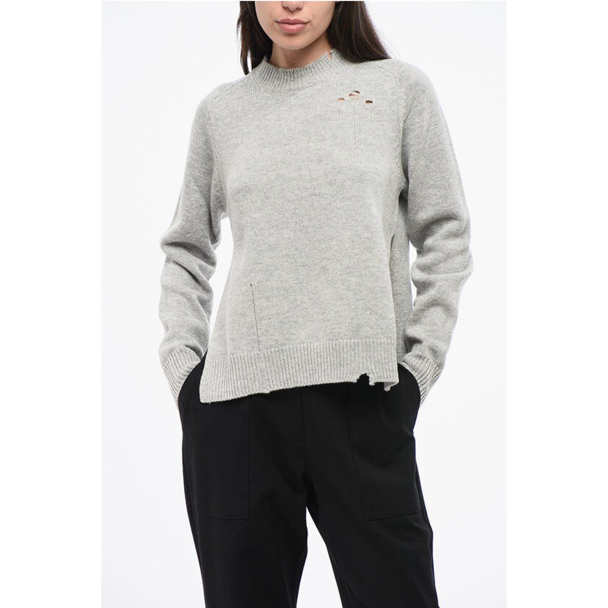 Strickpullover mit Distressed-Effekt