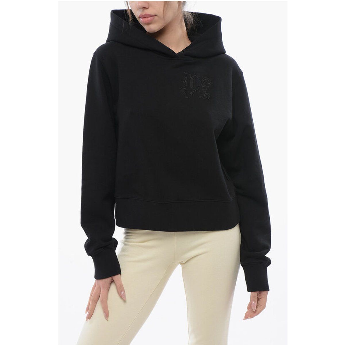 Bestickter Kapuzenpullover aus Baumwolle