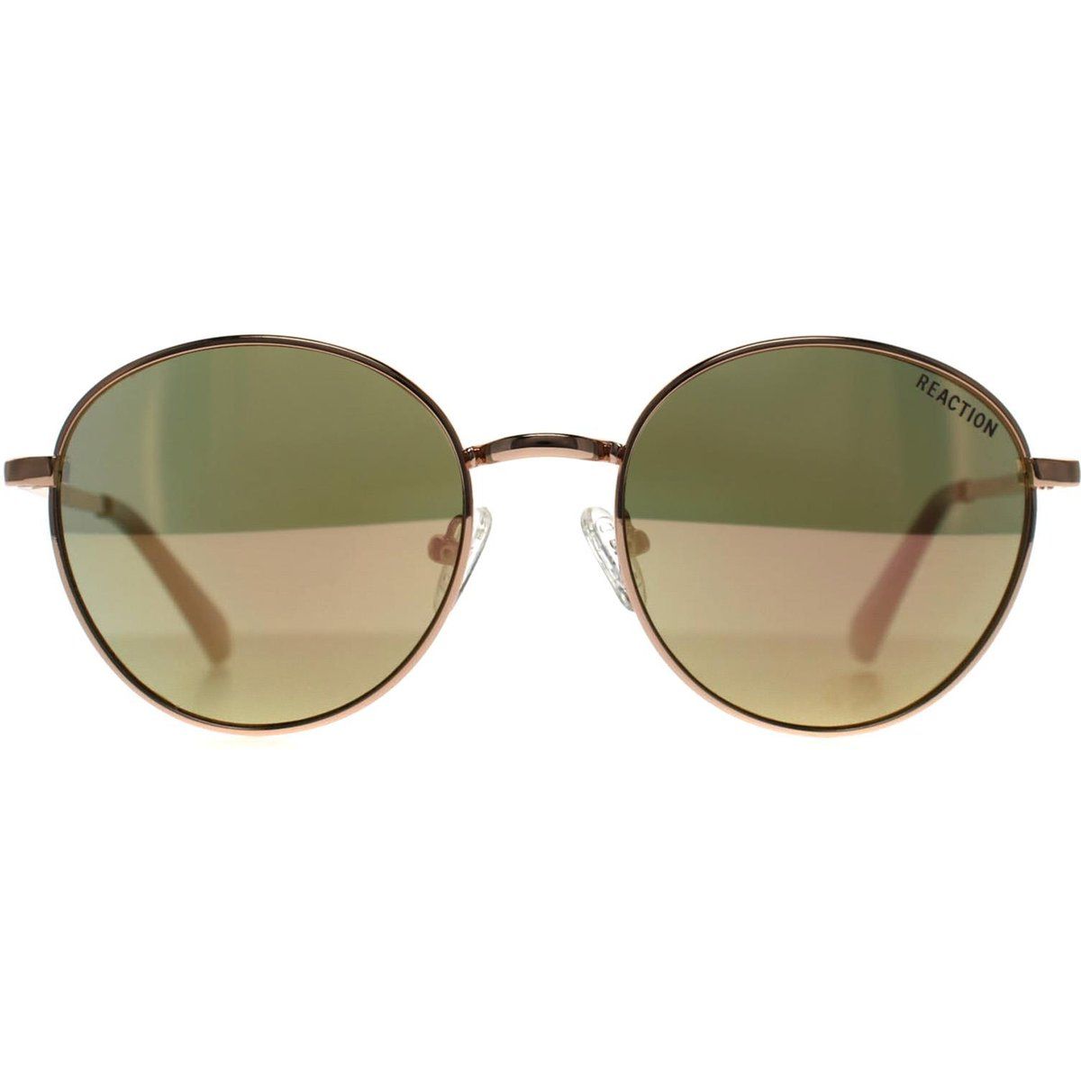 Runde Metallsonnenbrille mit verspiegelten Gläsern