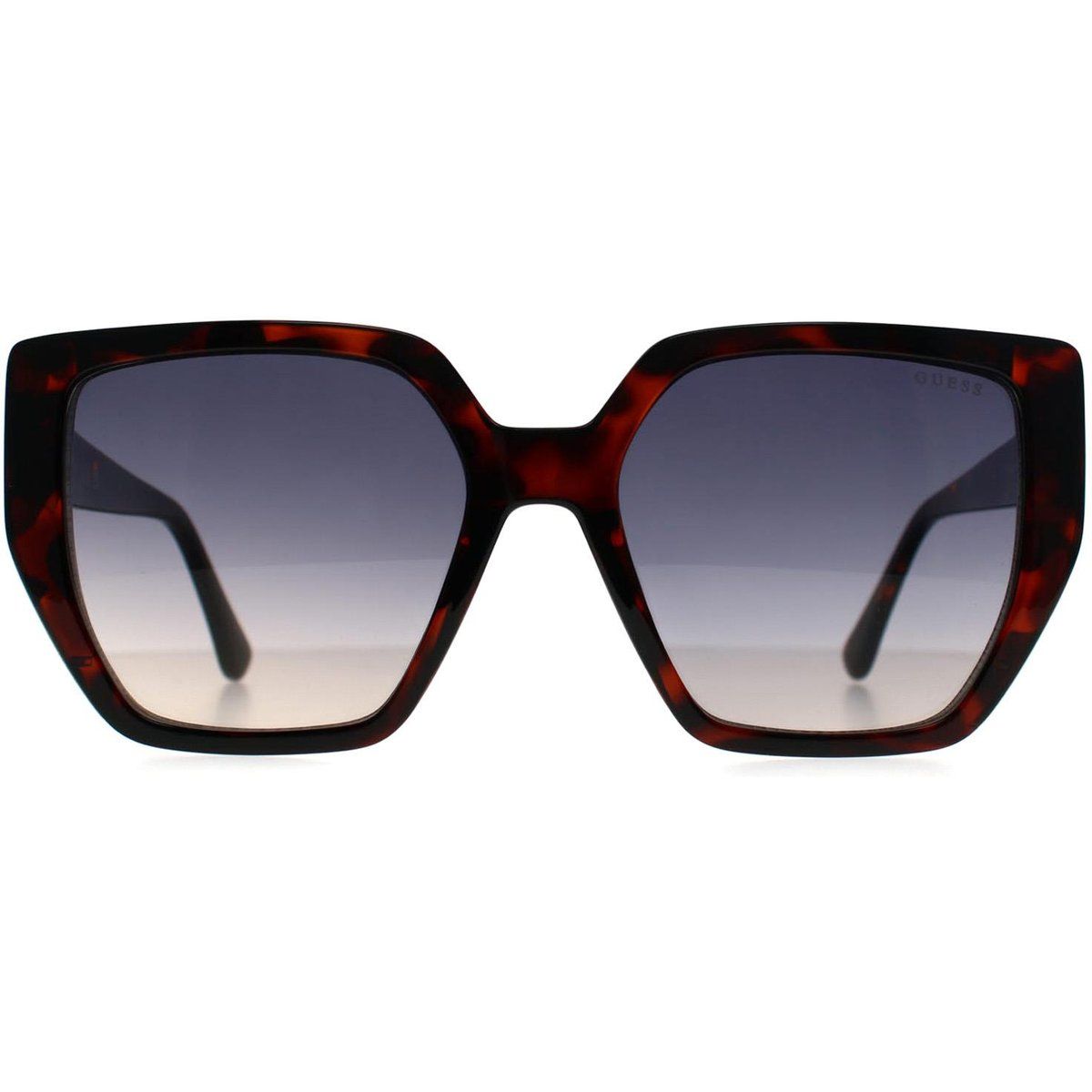 Quadratische Oversize-Sonnenbrille in Schildpatt-Optik