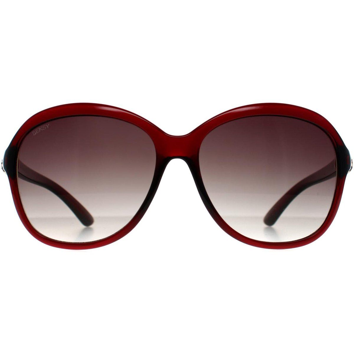 Übergroße runde Sonnenbrille mit Farbverlauf