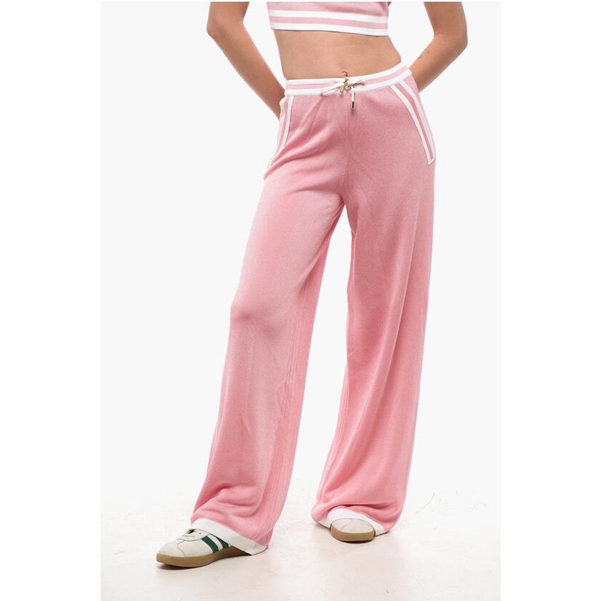 Weit geschnittene Strick-Loungehose