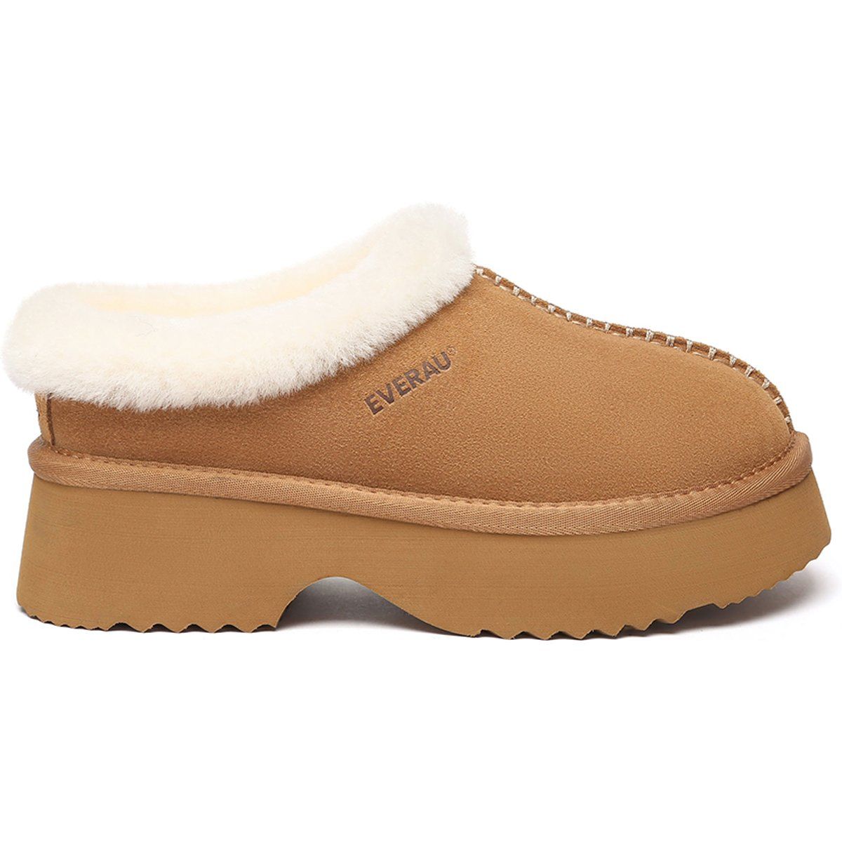 Plateau-Mules mit Lammfell-Futter