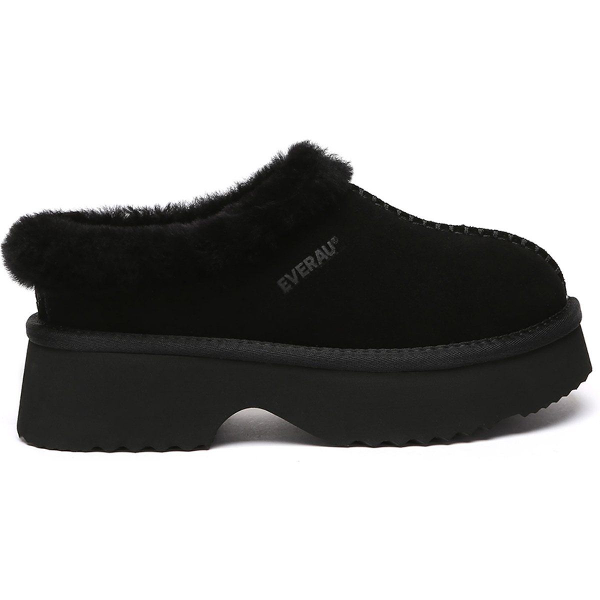 Chunky Wildleder-Slipper mit Plateau