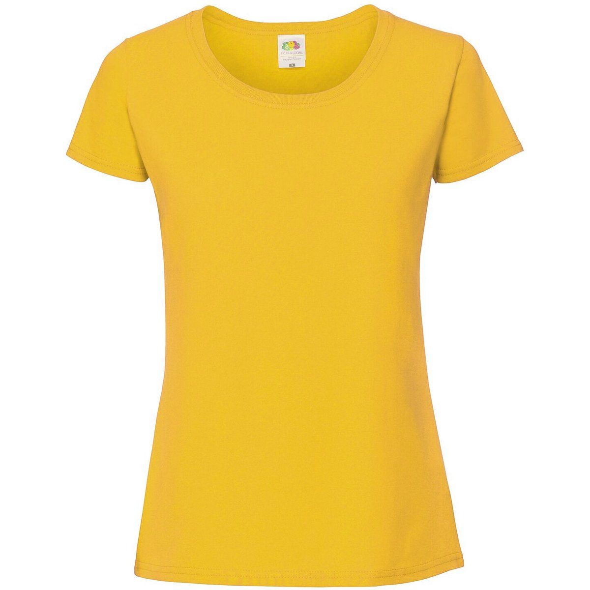 Enganliegendes Baumwoll-T-Shirt mit Rundhalsausschnitt