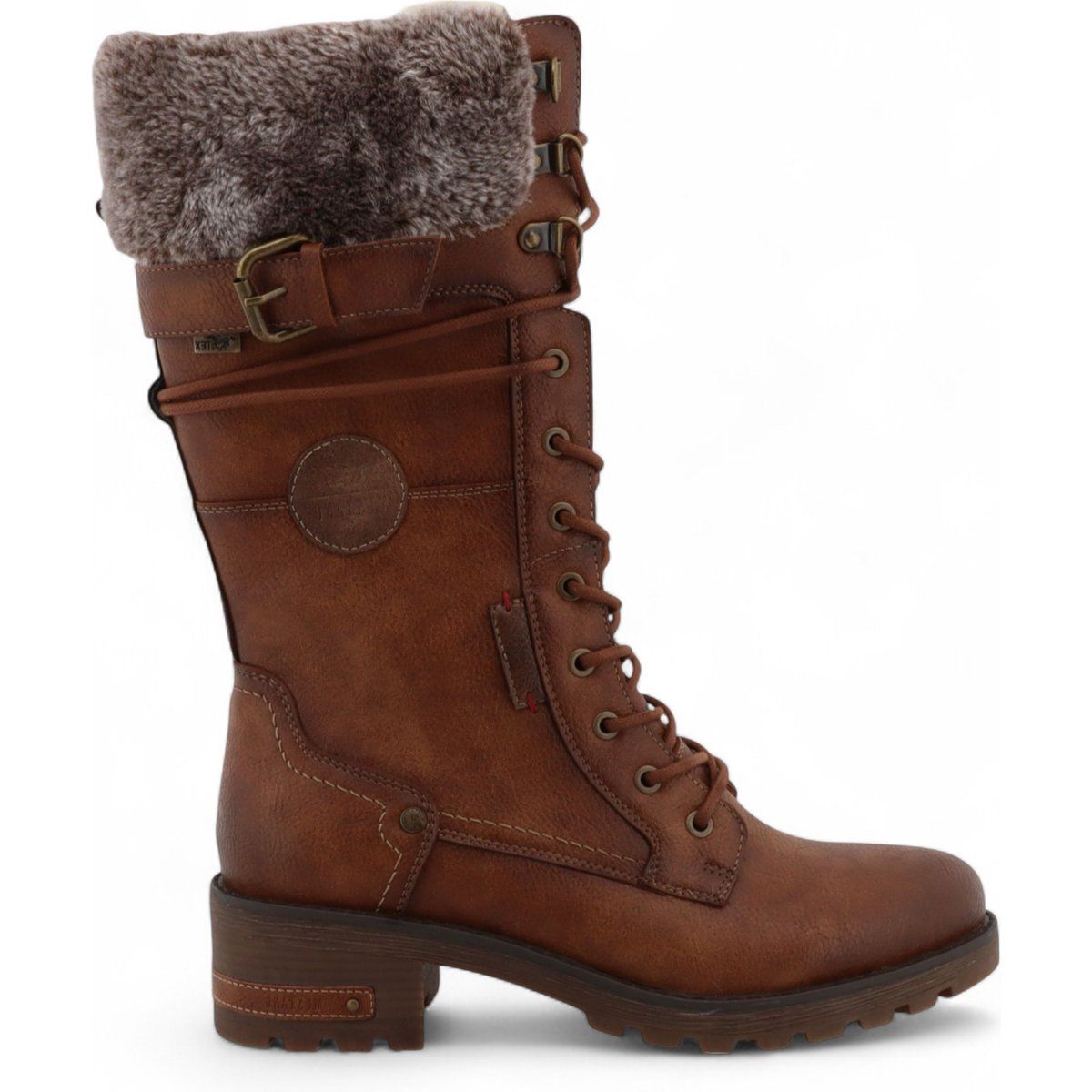 Wadenhohe Stiefel mit Kunstfell
