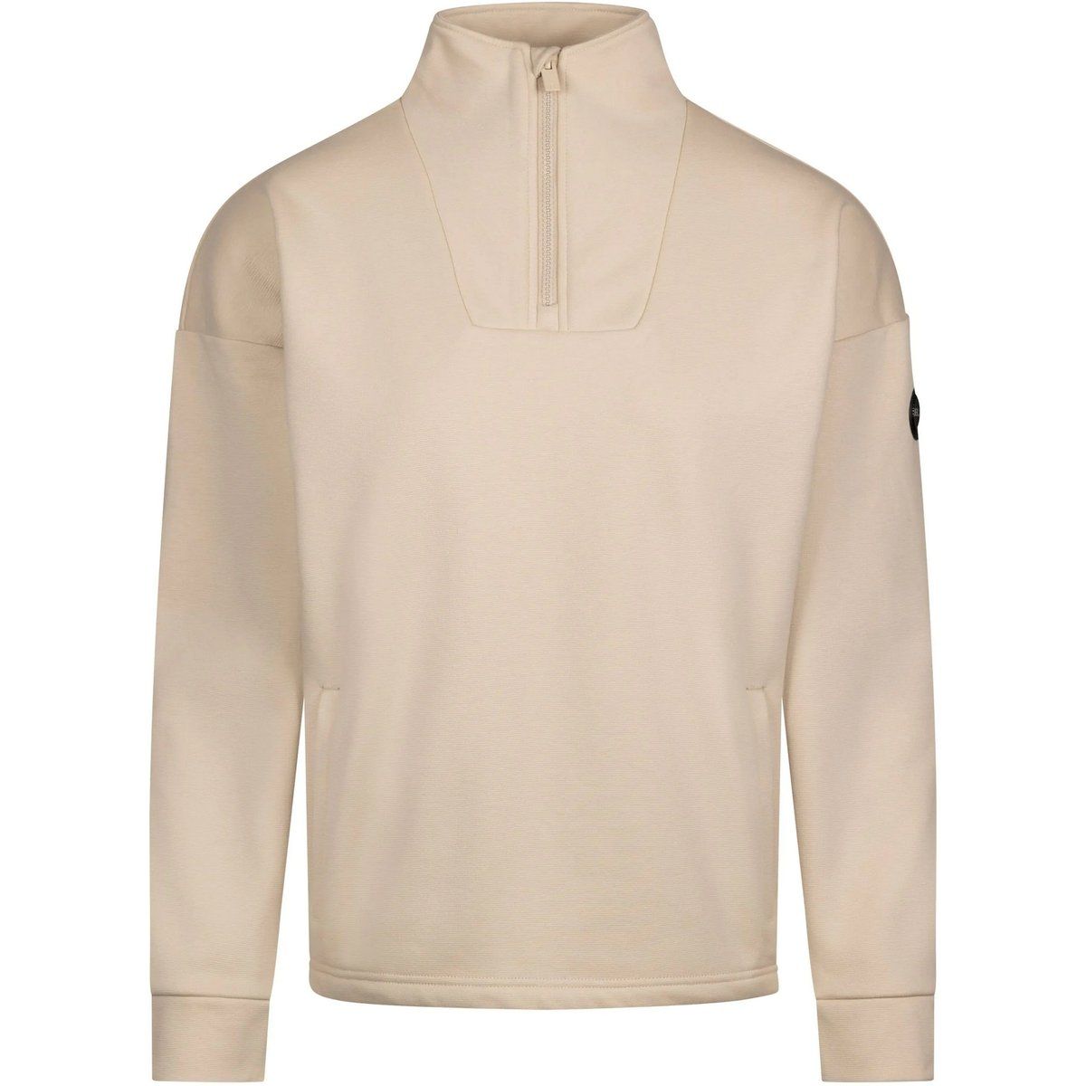 Lässiger Fleece-Pullover mit Viertelreißverschluss