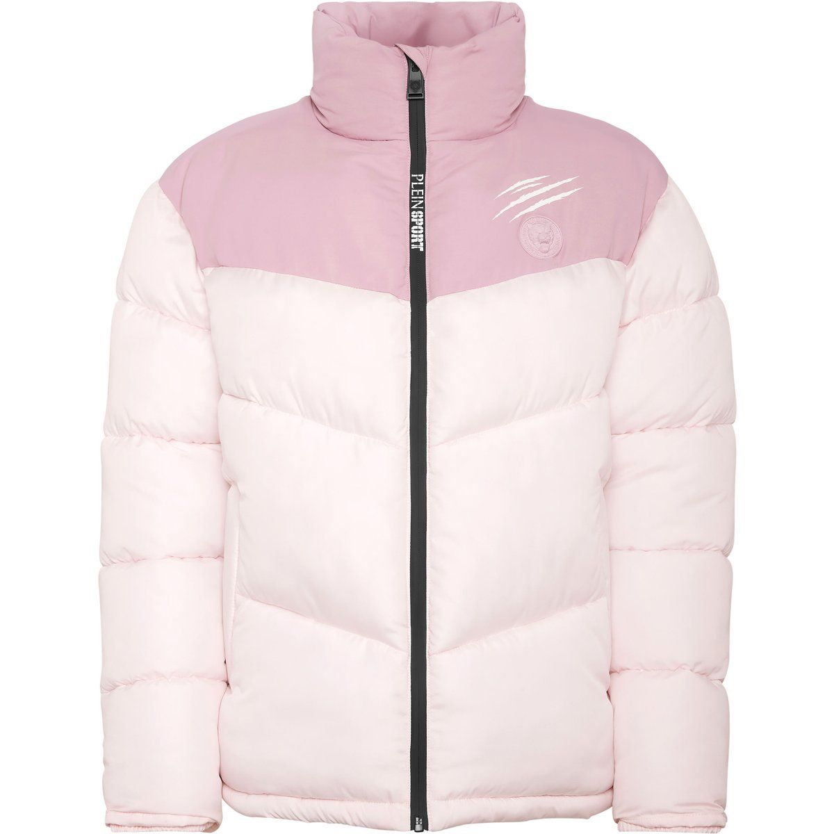 Wattierte Daunenjacke mit Color-Blocking