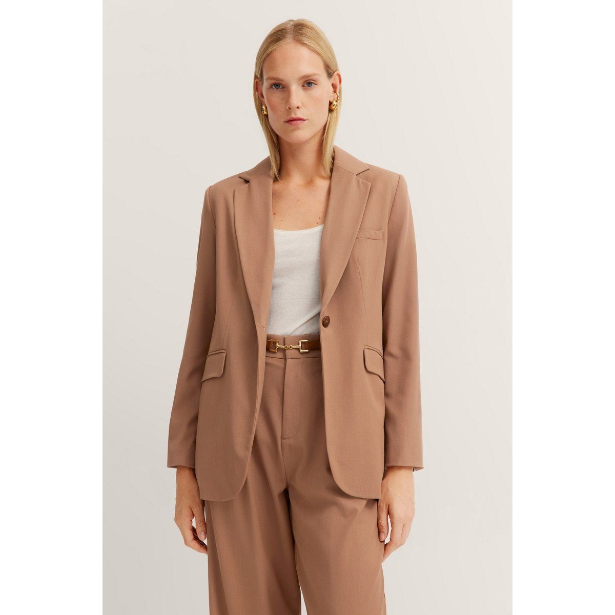 Einreihiger Blazer aus Viskosemix