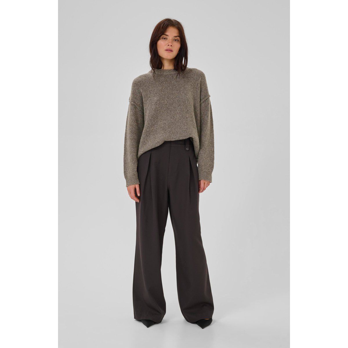 Boxy-Pullover mit Rundhalsausschnitt