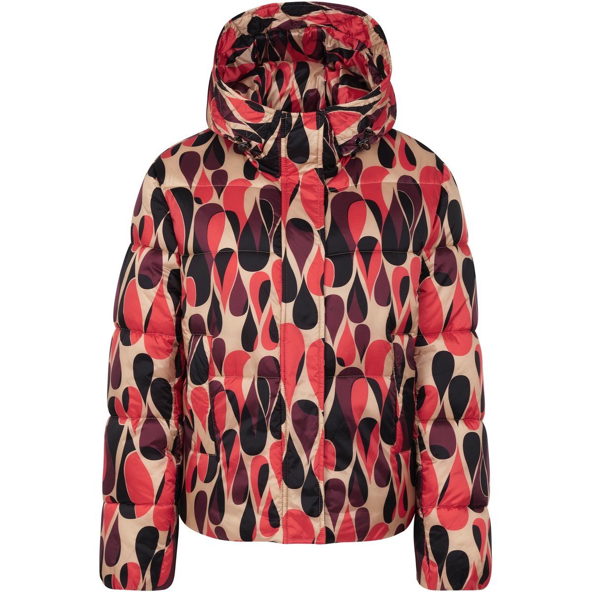 Steppjacke mit abstraktem Tropfenmuster