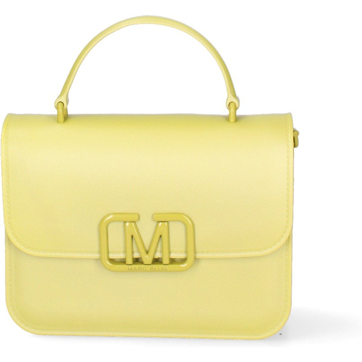 Strukturierte Handtasche mit Logo-Verschluss