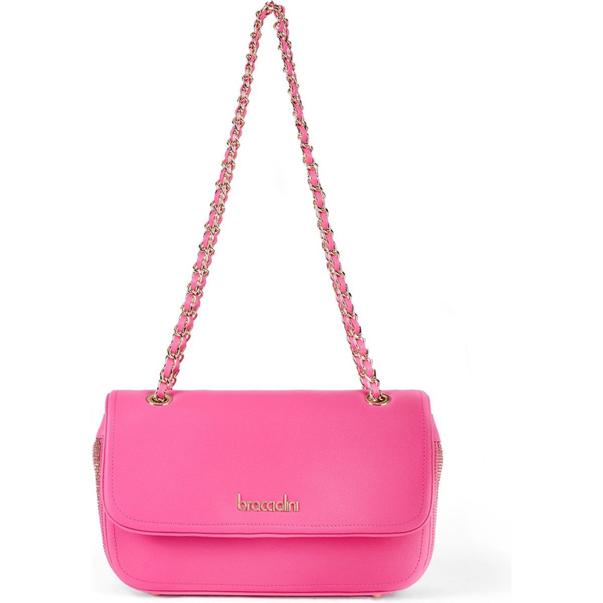 Elegante Leder-Umhängetasche mit Kette