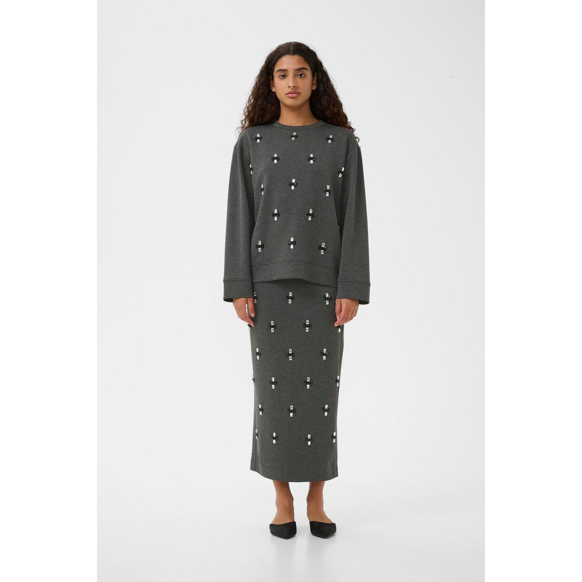 Verziertes Sweatshirt mit lockerer Passform