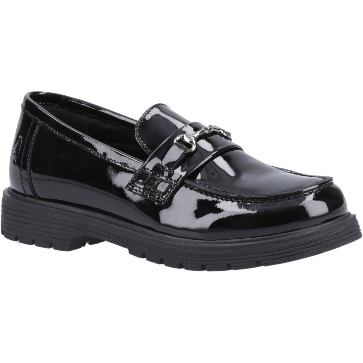 Lack-Loafer mit Trensenspange