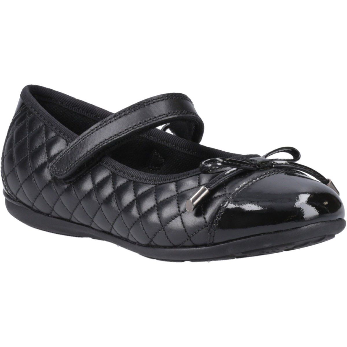 Gesteppte Mary Janes mit Lackkappe