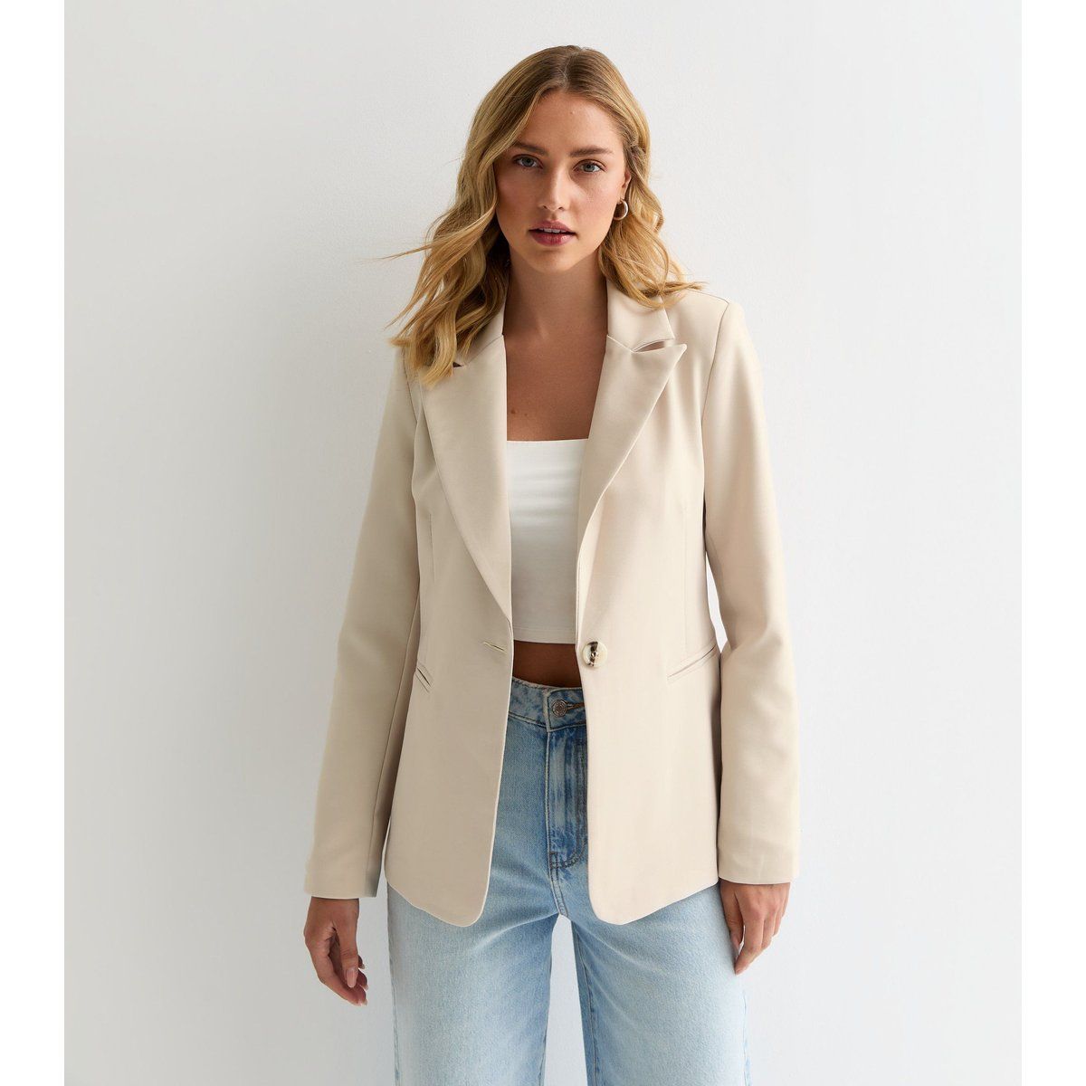 Taillierter Einknopf-Blazer