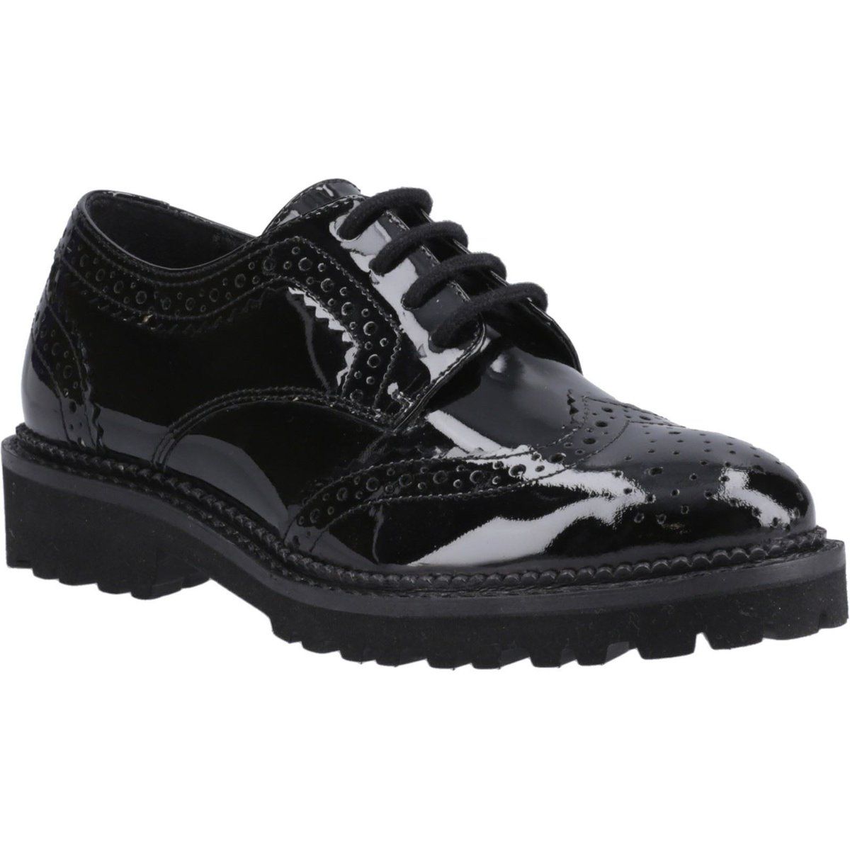 Klassische glänzende Wingtip Brogues