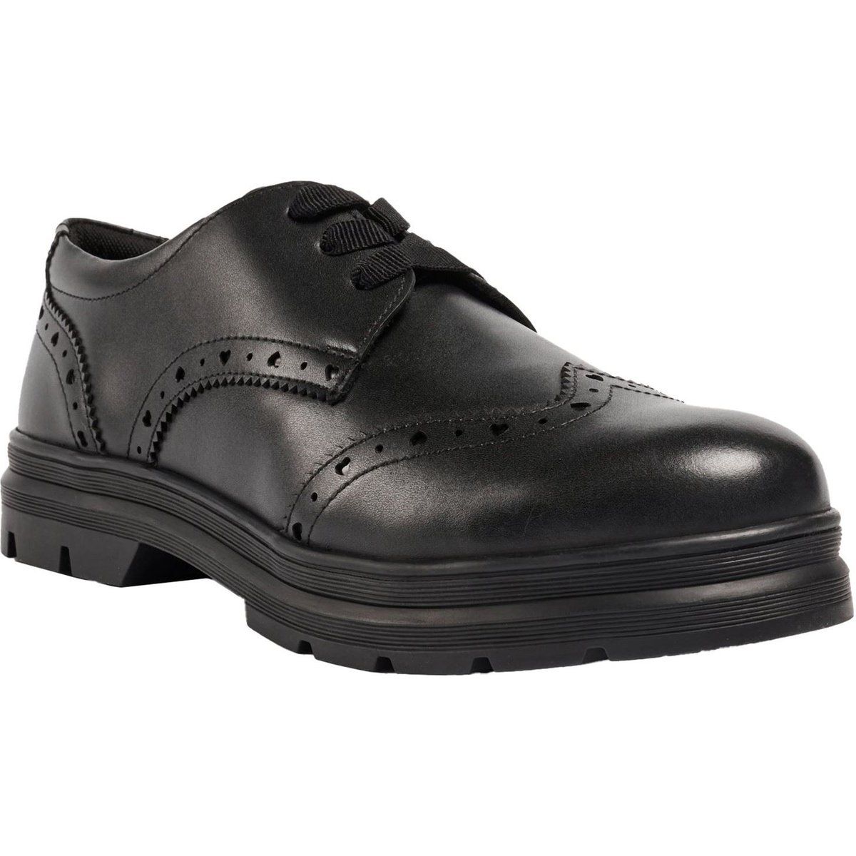 Chunky Leder-Brogues mit Herz-Details