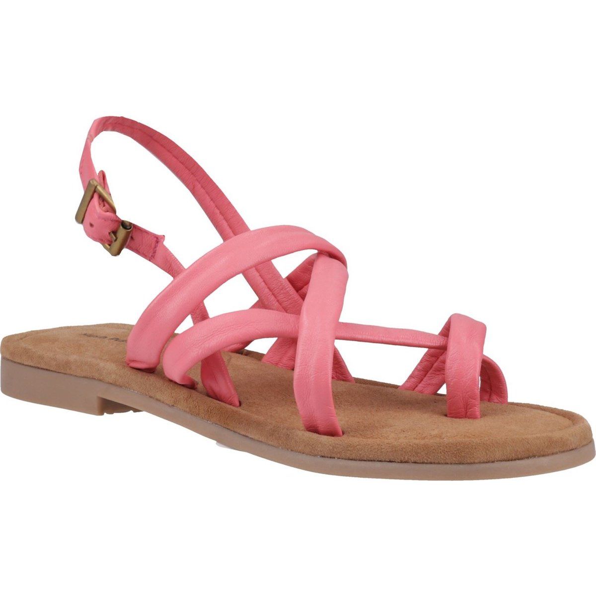 Mehrriemige Leder-Sandalen mit Zehenschlaufe