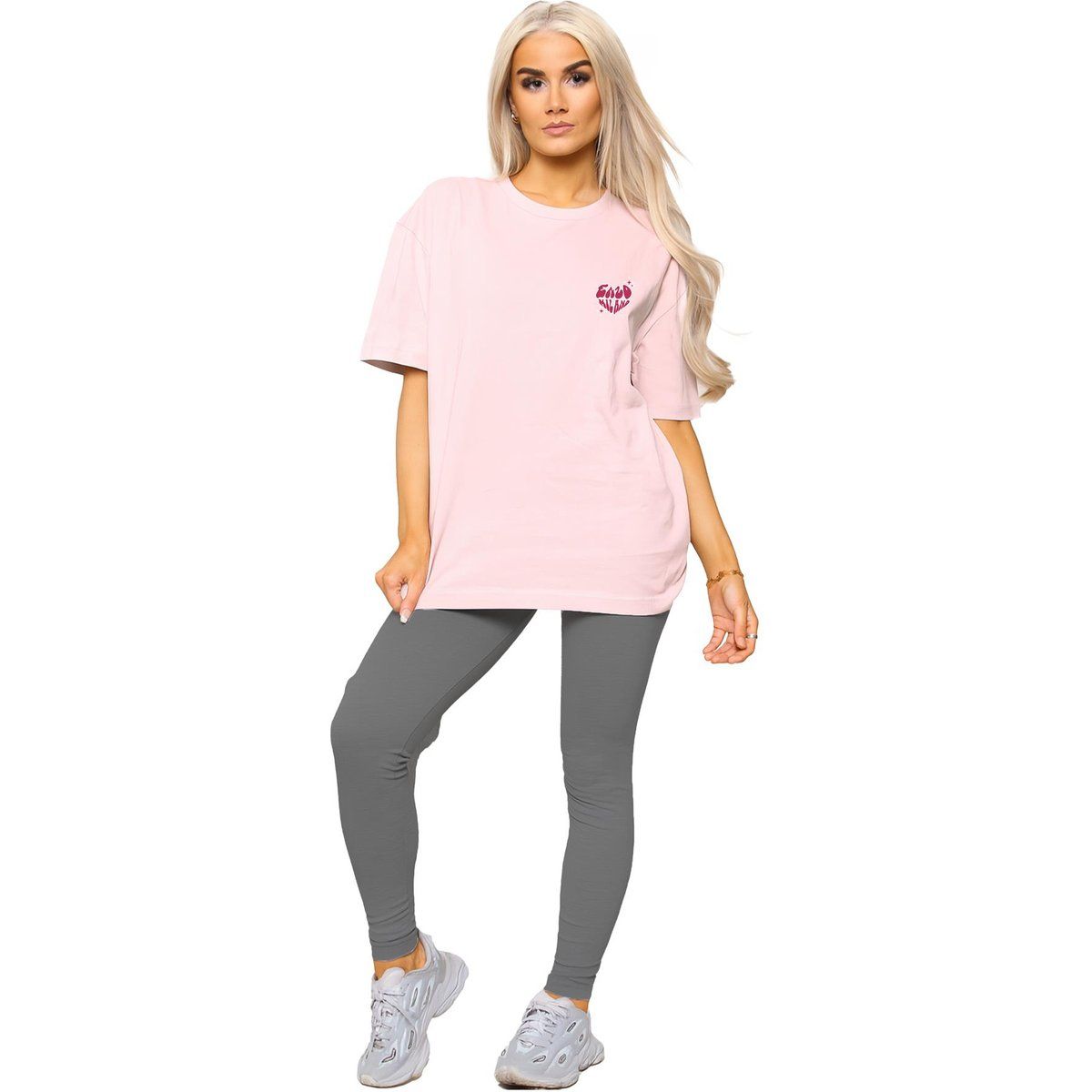 Übergroßes T-Shirt und Leggings Set