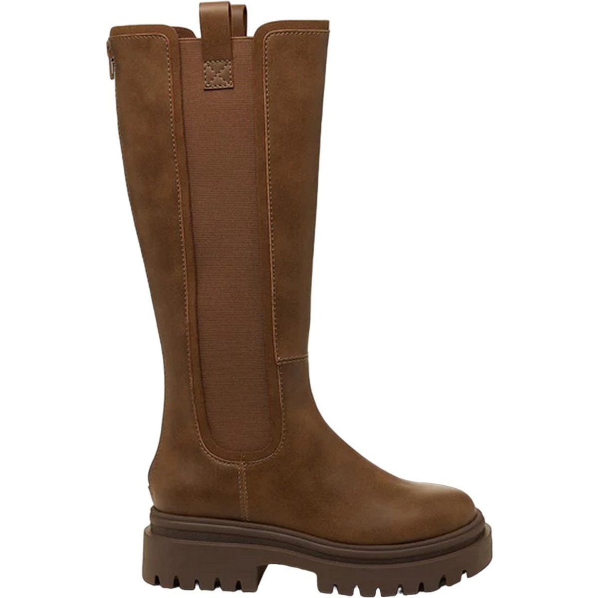 Robuste kniehohe Profilsohle-Stiefel