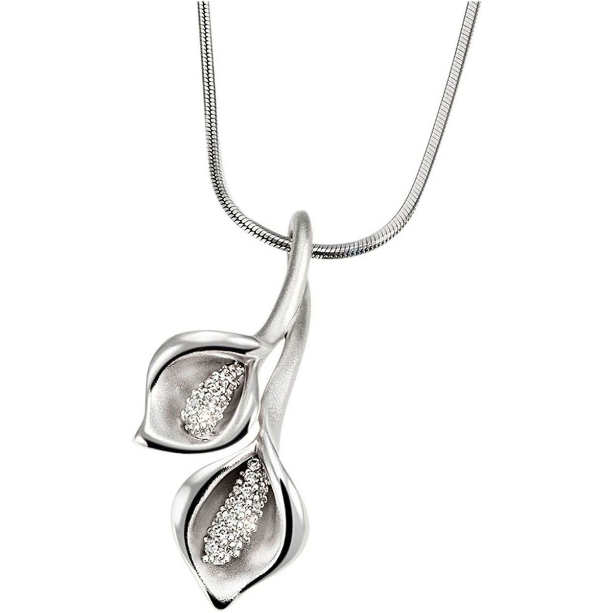 Eleganter Callablüten-Anhänger mit Kette
