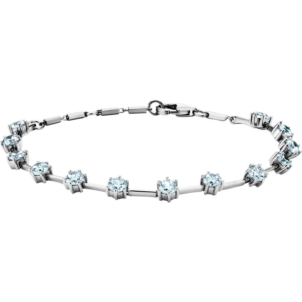 Sterling Silber Armband mit blauen Zirkonia
