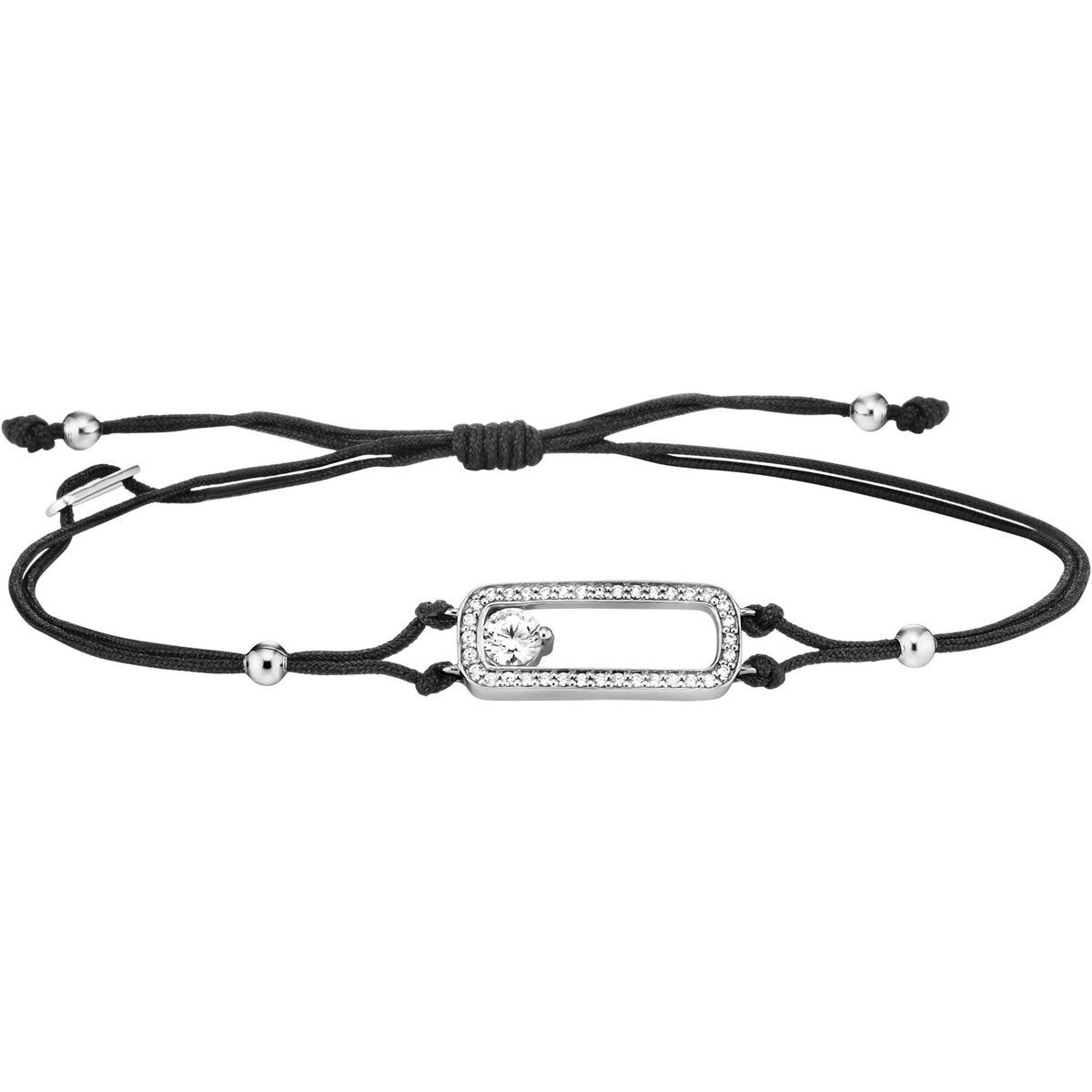 Minimalistisches Kordelarmband mit Steinen
