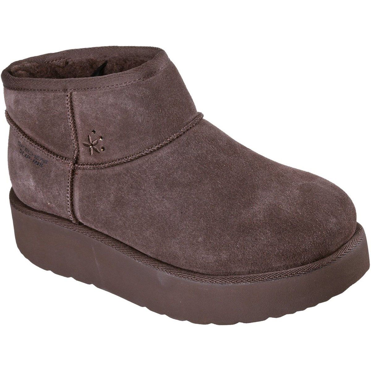 Plateau-Stiefeletten aus weichem Wildleder