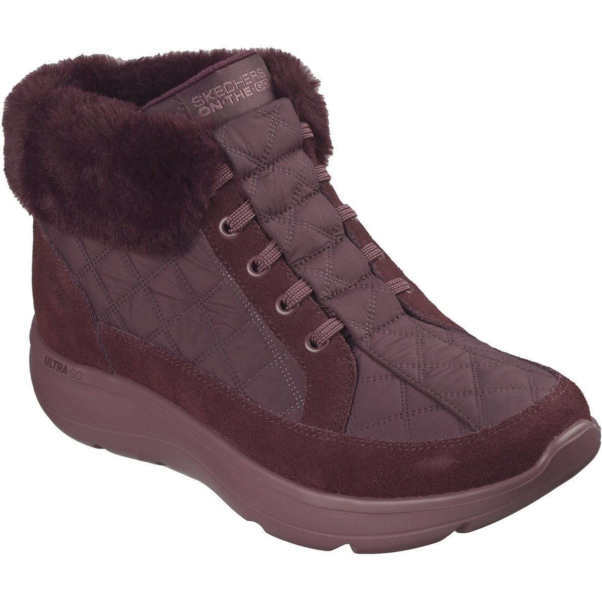 Gesteppte Winterstiefeletten mit Kunstfell