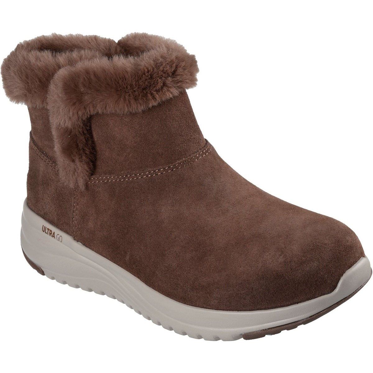 Gemütliche Wildleder-Stiefeletten mit Pelzbesatz