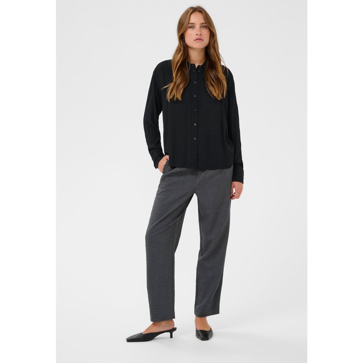 Strukturierte Bluse im Loose Fit