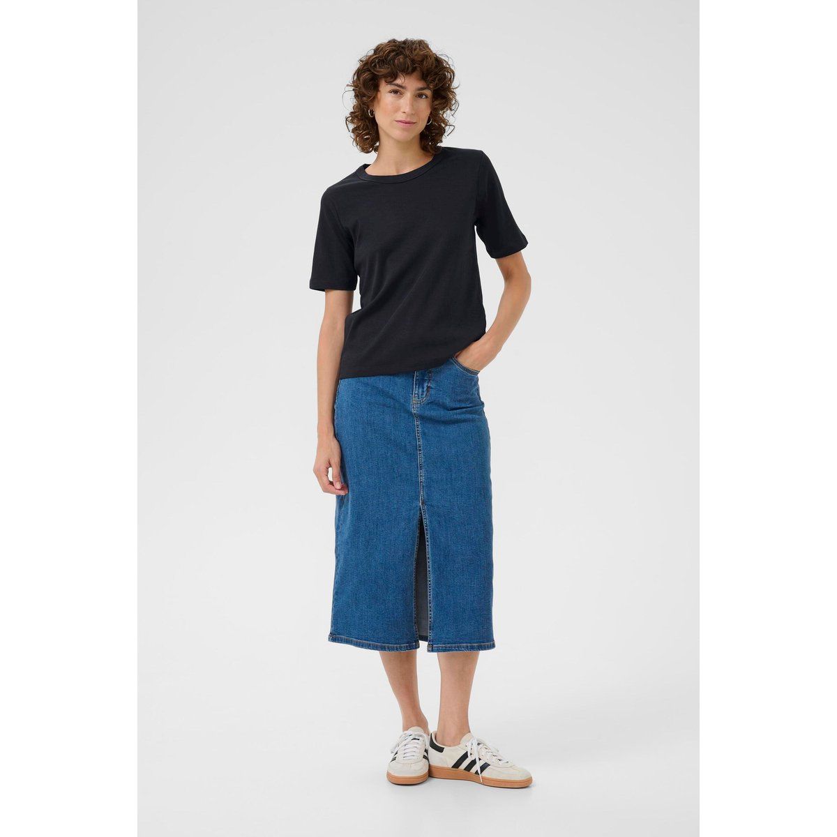 Essentielles T-Shirt mit Rundhalsausschnitt
