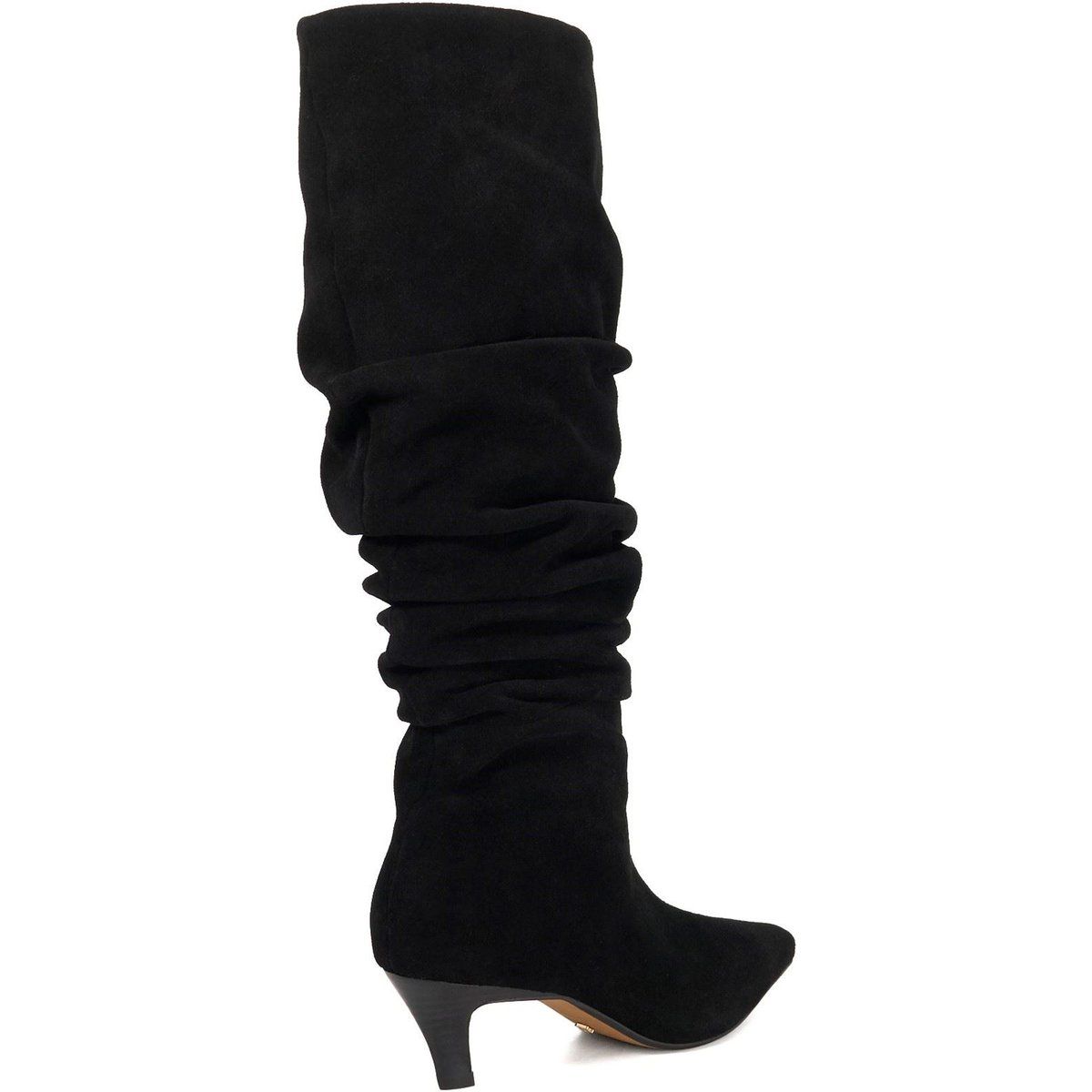 Kniehohe Slouch-Stiefel mit spitzer Kappe