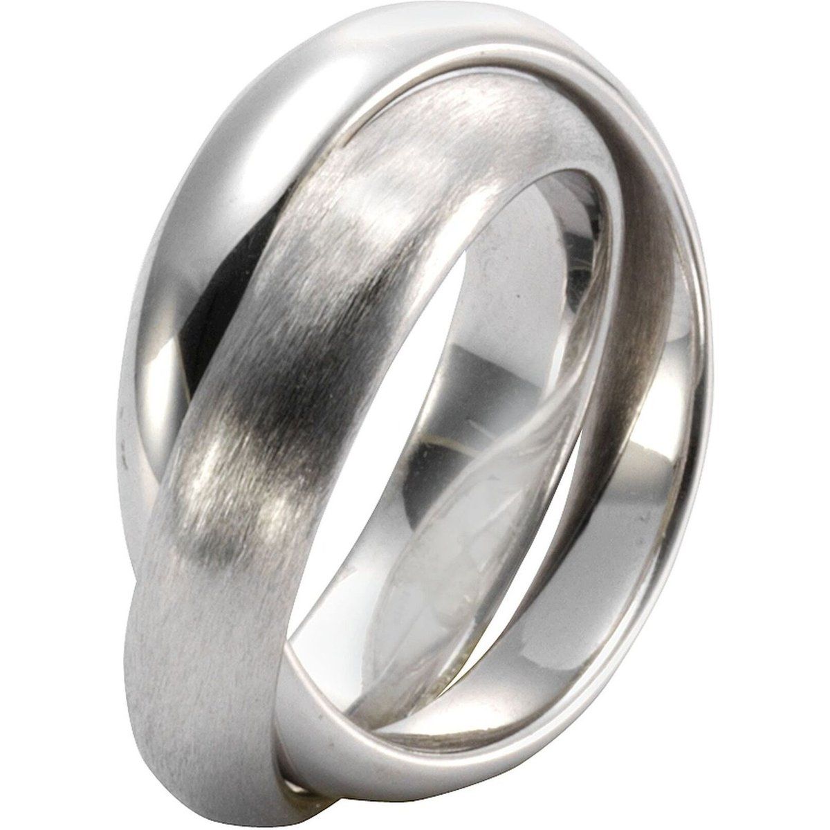 Verflochtener Ring in Matt und Glanz