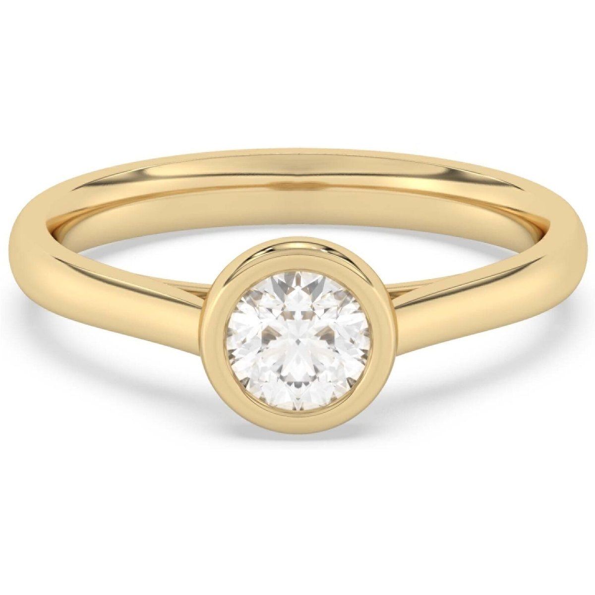 Minimalistischer Ring mit Diamant-Zargenfassung