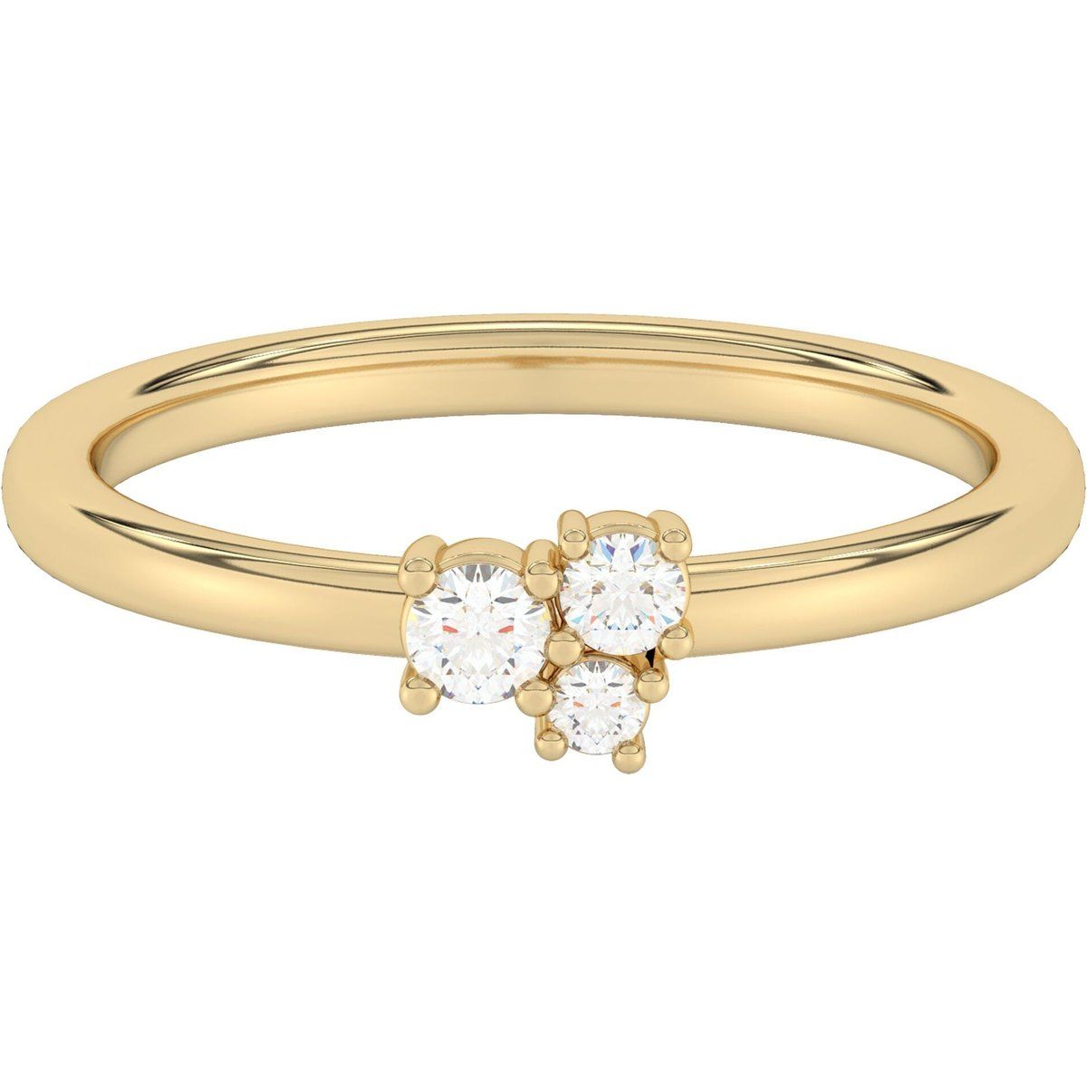 Asymmetrischer Ring mit Diamant-Cluster