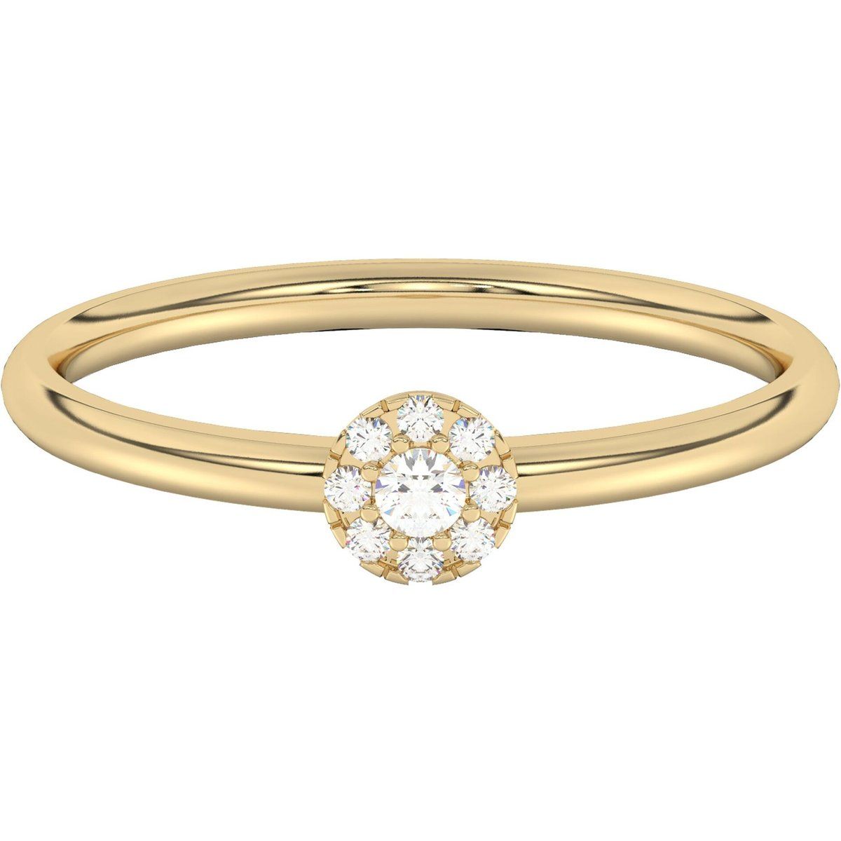 Halo-Ring mit Labor-Diamanten