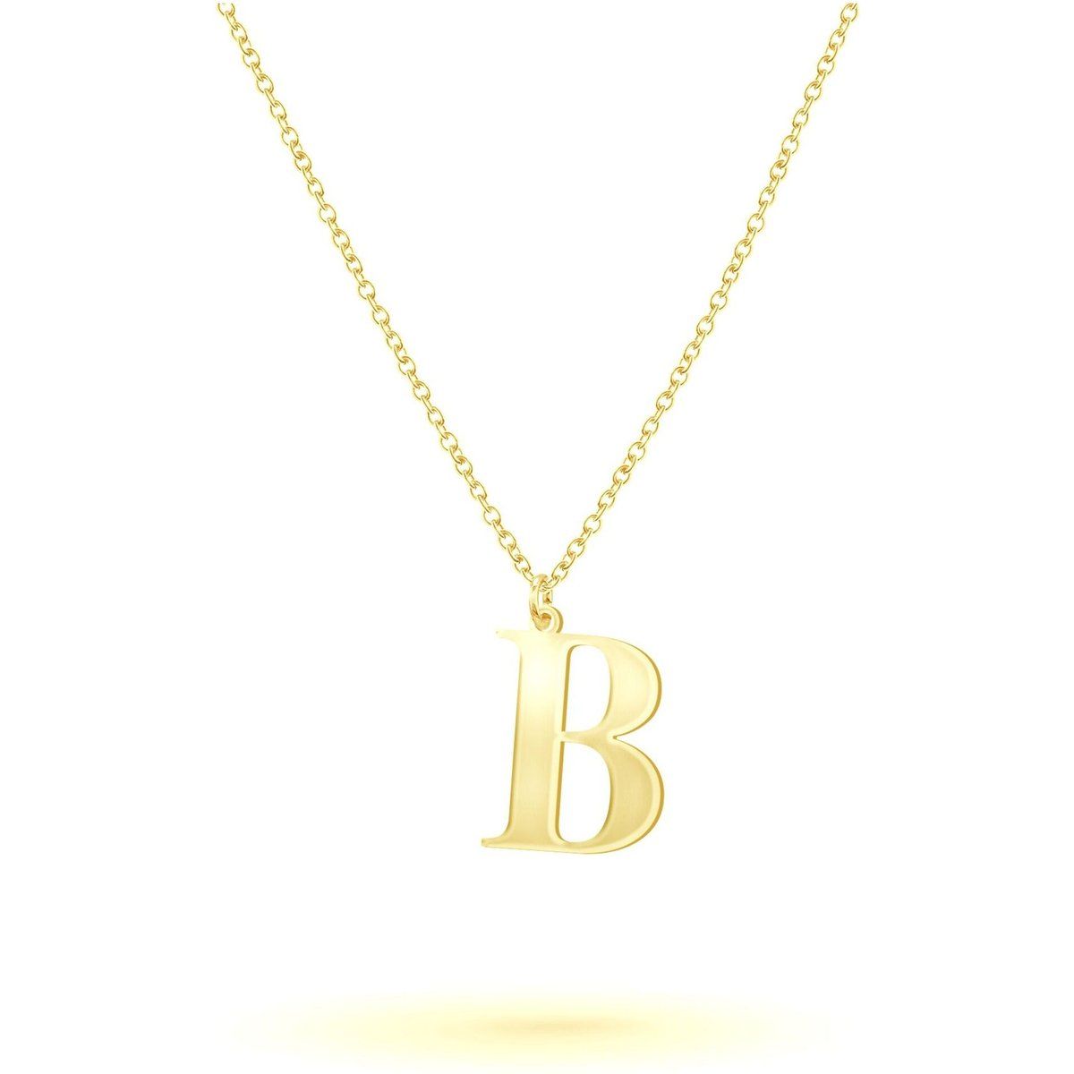 Halskette mit Buchstaben-Anhänger 'B'