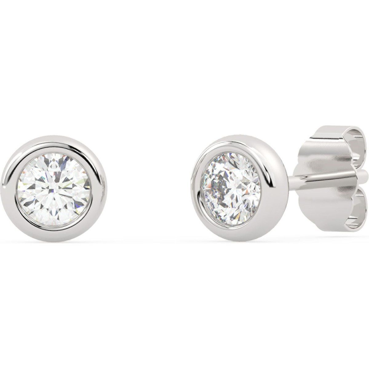 Zargenfassung Labor-Diamant Ohrstecker